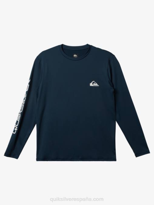 azul marino medianoche omni session camiseta de surf de manga larga upf 50 D6T4D405 hombres Quiksilver