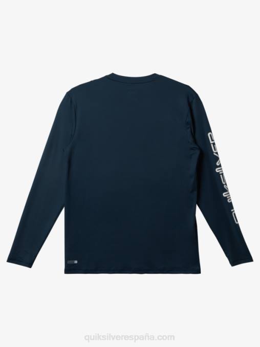 azul marino medianoche omni session camiseta de surf de manga larga upf 50 D6T4D405 hombres Quiksilver