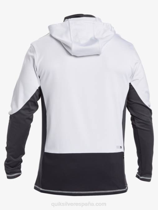 blanco Camiseta de surf de manga larga con capucha UPF 50 de Waterman Angler D6T4D831 hombres Quiksilver