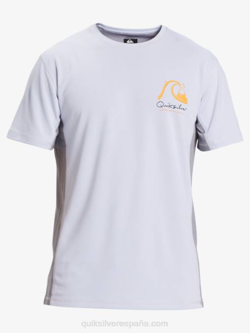 blanco camiseta de surf de manga corta waterman bamboo check 2 upf 50 D6T4D273 hombres Quiksilver