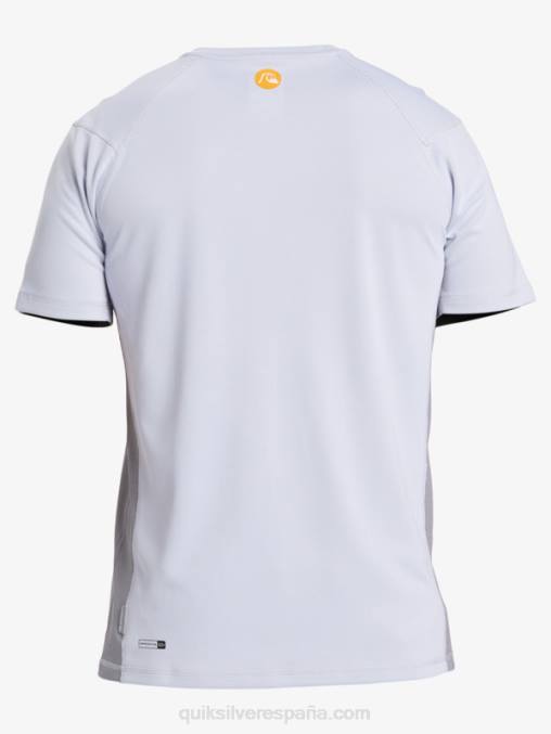 blanco camiseta de surf de manga corta waterman bamboo check 2 upf 50 D6T4D273 hombres Quiksilver