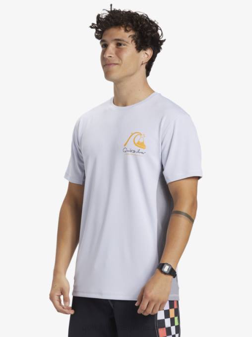 blanco camiseta de surf de manga corta waterman bamboo check 2 upf 50 D6T4D273 hombres Quiksilver