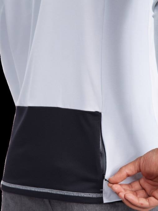 blanco camiseta de surf de manga larga con capucha upf 50 de pescador de waterman D6T4D1850 hombres Quiksilver