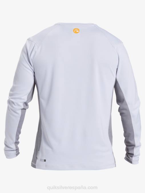 blanco camiseta de surf de manga larga waterman bamboo check 2 upf 50 D6T4D260 hombres Quiksilver
