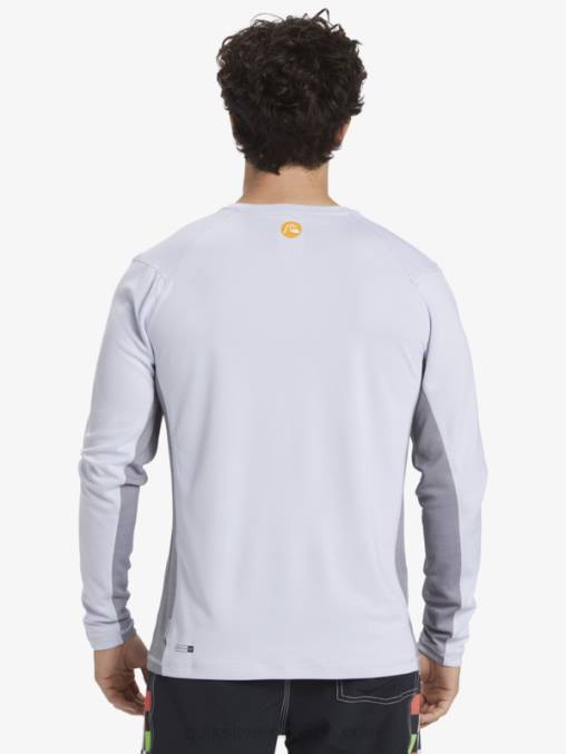 blanco camiseta de surf de manga larga waterman bamboo check 2 upf 50 D6T4D260 hombres Quiksilver
