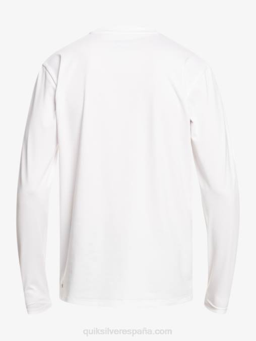 blanco playera de manga larga con rayas sólidas upf 50 surf D6T4D839 hombres Quiksilver