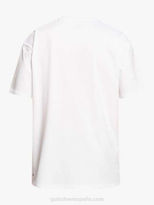 blanco playera de surf de manga corta UPF 50 Solid Streak D6T4D881 hombres Quiksilver
