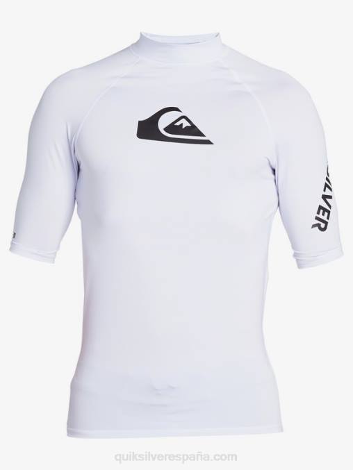 blanco todos los tiempos manga corta upf 50 rashguard D6T4D1262 hombres Quiksilver