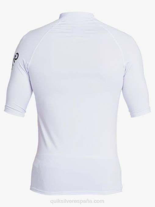 blanco todos los tiempos manga corta upf 50 rashguard D6T4D1262 hombres Quiksilver