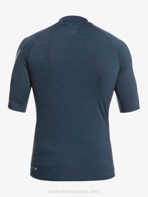 blazer azul marino jaspeado todos los tiempos manga corta upf 50 rashguard D6T4D812 hombres Quiksilver