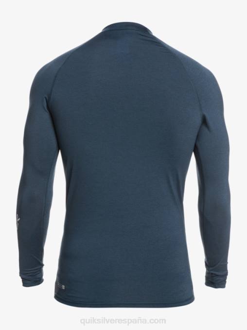 blazer azul marino jaspeado todos los tiempos manga larga upf 50 rashguard D6T4D820 hombres Quiksilver