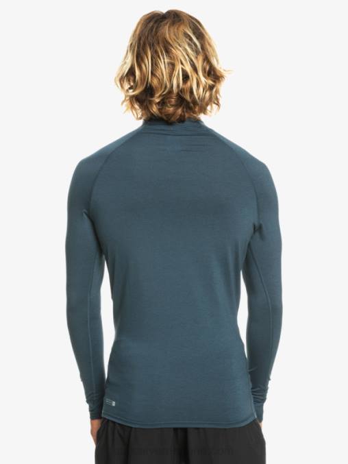 blazer azul marino jaspeado todos los tiempos manga larga upf 50 rashguard D6T4D820 hombres Quiksilver