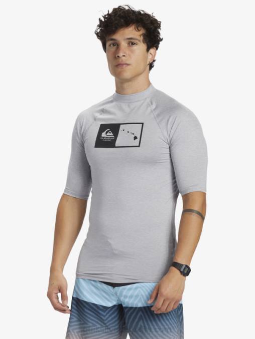 brezo aguanieve camiseta de surf de manga corta hawaii double down upf 50 D6T4D1169 hombres Quiksilver