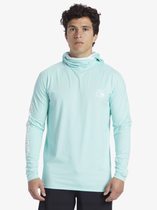 brezo azul cielo camiseta de surf heritage upf 50 de manga larga D6T4D419 hombres Quiksilver