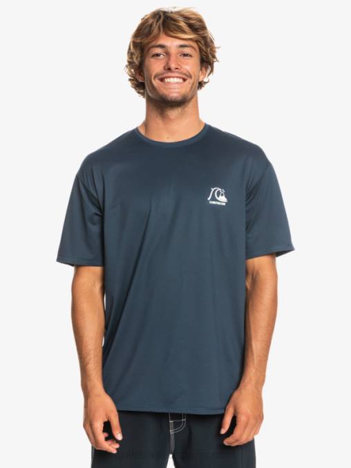 brezo azul marino medianoche camiseta de surf heritage heather de manga corta upf 50 D6T4D1129 hombres Quiksilver