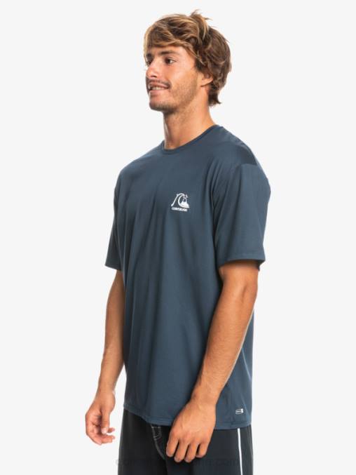 brezo azul marino medianoche camiseta de surf heritage heather de manga corta upf 50 D6T4D1129 hombres Quiksilver