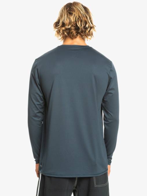 brezo azul marino medianoche camiseta de surf heritage heather de manga larga upf 50 D6T4D1470 hombres Quiksilver
