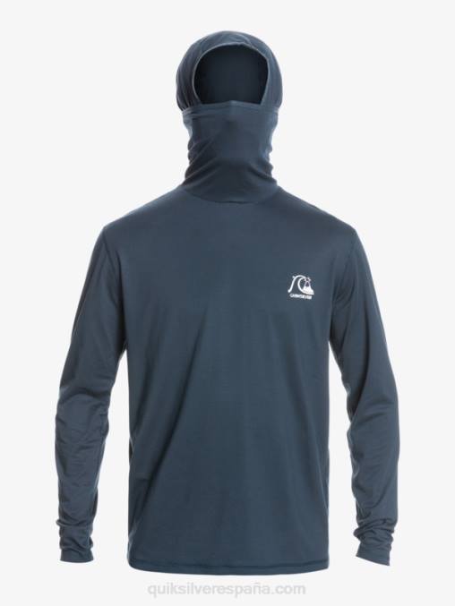 brezo azul marino medianoche camiseta de surf heritage upf 50 de manga larga D6T4D417 hombres Quiksilver