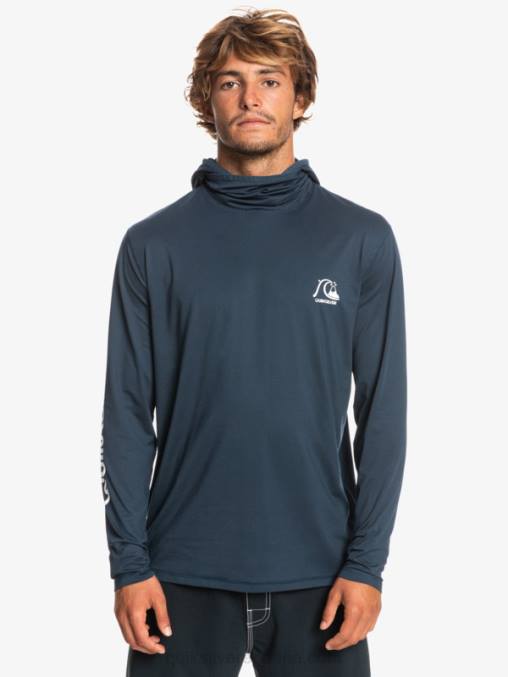 brezo azul marino medianoche camiseta de surf heritage upf 50 de manga larga D6T4D417 hombres Quiksilver