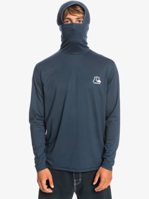 brezo azul marino medianoche camiseta de surf heritage upf 50 de manga larga D6T4D417 hombres Quiksilver