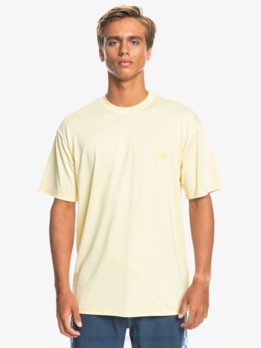 brezo de plátano pálido camiseta de surf heritage heather de manga corta upf 50 D6T4D1131 hombres Quiksilver