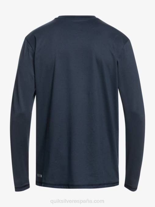 chaqueta azul marino playera de manga larga con rayas sólidas upf 50 surf D6T4D842 hombres Quiksilver