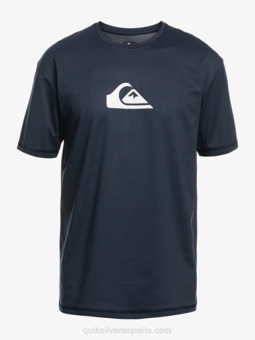 chaqueta azul marino playera de surf de manga corta UPF 50 Solid Streak D6T4D885 hombres Quiksilver
