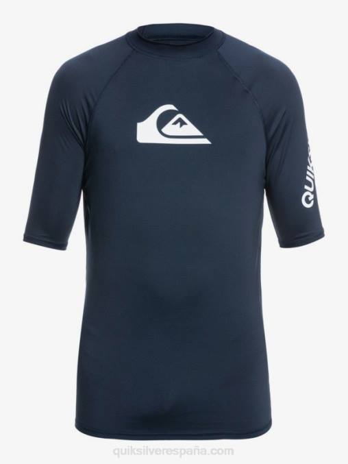 chaqueta azul marino todos los tiempos manga corta upf 50 rashguard D6T4D1263 hombres Quiksilver