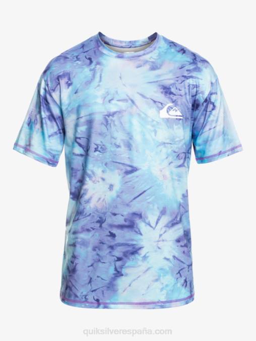 cielo azul camiseta de surf de manga corta digital session upf 50 D6T4D1085 hombres Quiksilver