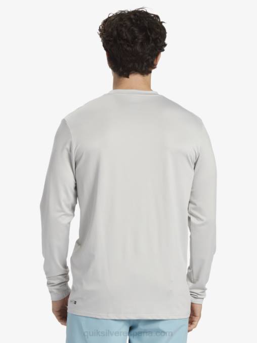 gris violeta playera de manga larga con rayas sólidas upf 50 surf D6T4D840 hombres Quiksilver