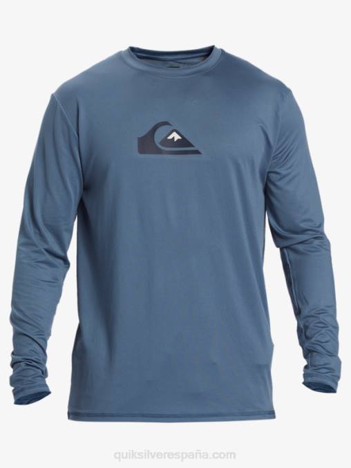 mar de bering playera de manga larga con rayas sólidas upf 50 surf D6T4D844 hombres Quiksilver
