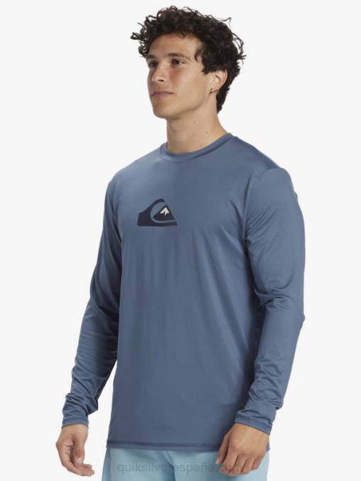 mar de bering playera de manga larga con rayas sólidas upf 50 surf D6T4D844 hombres Quiksilver