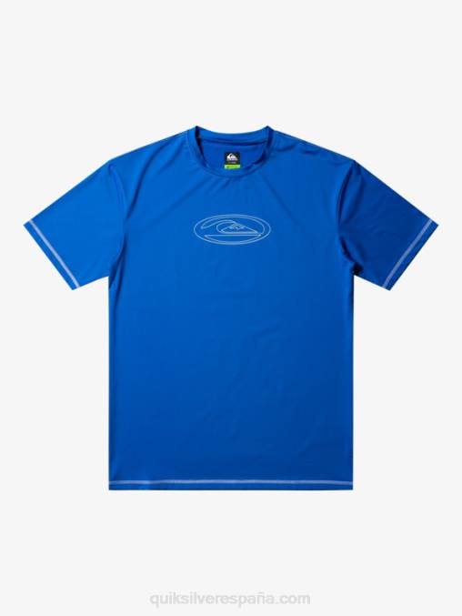 mar turco camiseta saturno surf manga corta upf 50 surf D6T4D588 hombres Quiksilver