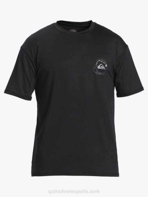 negro camiseta de surf de manga corta hawaii big bite upf 50 D6T4D883 hombres Quiksilver