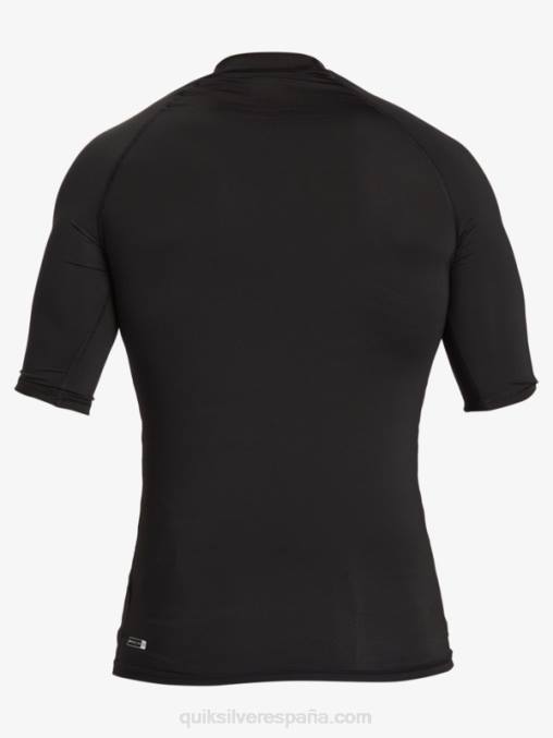 negro camiseta de surf de manga corta hawaii double down upf 50 D6T4D1170 hombres Quiksilver
