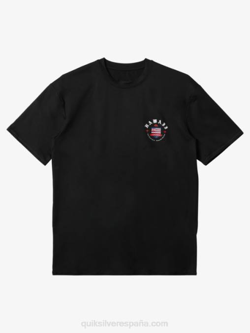 negro camiseta de surf de manga corta hawaii royal upf 50 D6T4D1123 hombres Quiksilver
