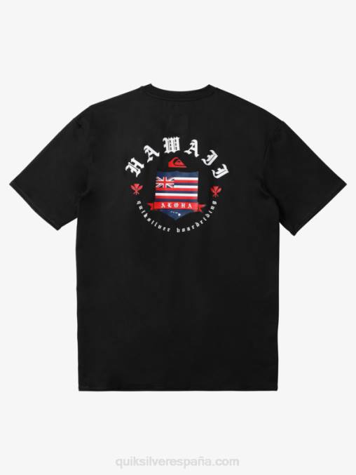 negro camiseta de surf de manga corta hawaii royal upf 50 D6T4D1123 hombres Quiksilver