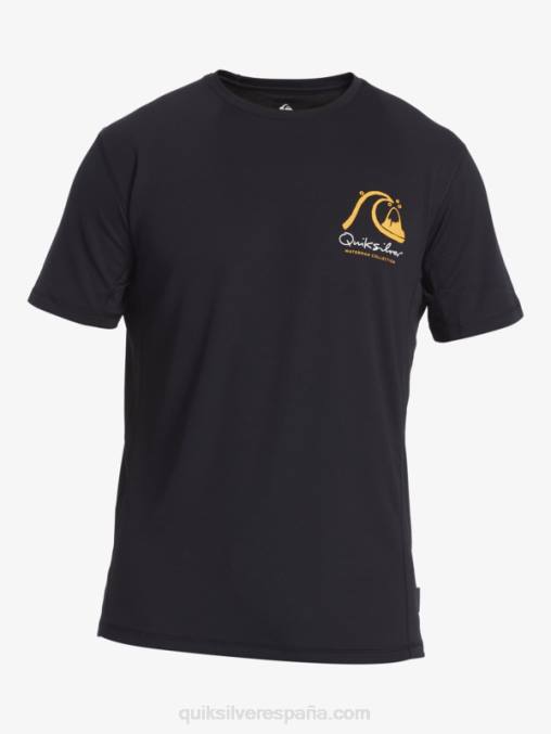 negro camiseta de surf de manga corta waterman bamboo check 2 upf 50 D6T4D276 hombres Quiksilver