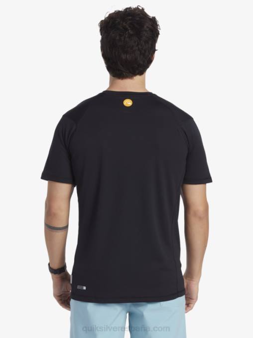 negro camiseta de surf de manga corta waterman bamboo check 2 upf 50 D6T4D276 hombres Quiksilver