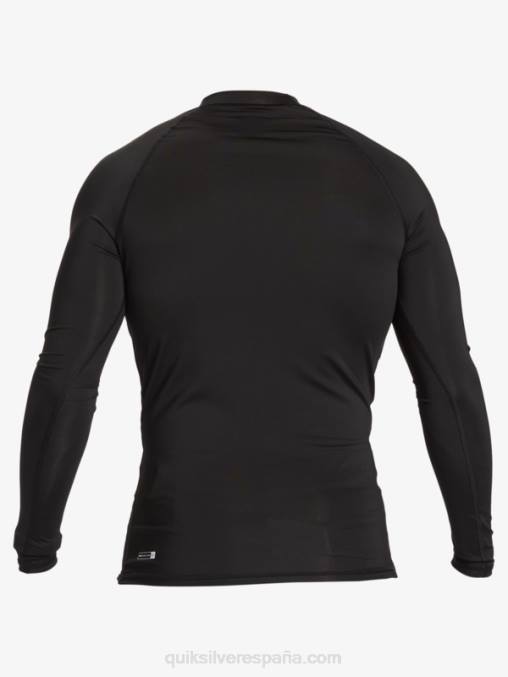 negro camiseta de surf de manga larga hawaii double down upf 50 D6T4D1105 hombres Quiksilver