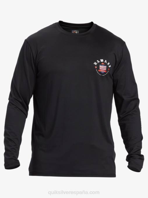 negro camiseta de surf de manga larga hawaii royal upf 50 D6T4D924 hombres Quiksilver