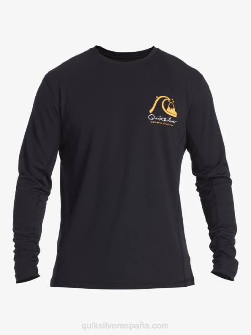 negro camiseta de surf de manga larga waterman bamboo check 2 upf 50 D6T4D261 hombres Quiksilver