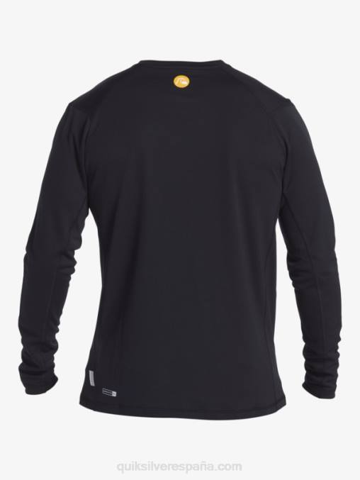 negro camiseta de surf de manga larga waterman bamboo check 2 upf 50 D6T4D261 hombres Quiksilver