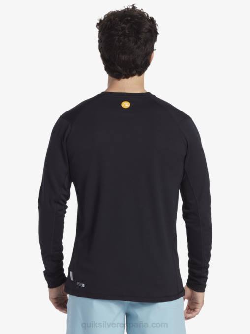 negro camiseta de surf de manga larga waterman bamboo check 2 upf 50 D6T4D261 hombres Quiksilver
