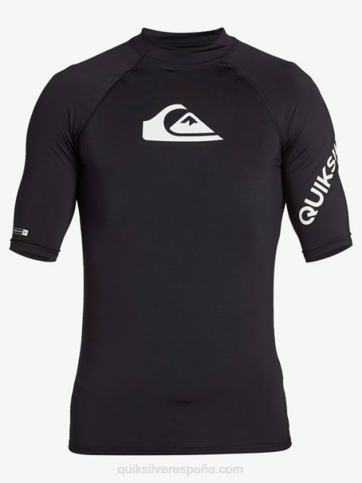 negro todos los tiempos manga corta upf 50 rashguard D6T4D1261 hombres Quiksilver