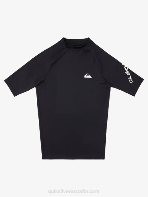 negro todos los tiempos manga corta upf 50 rashguard D6T4D1265 hombres Quiksilver