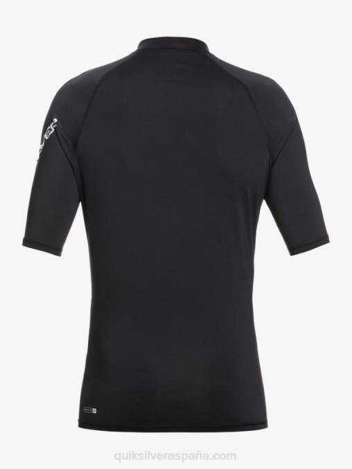 negro todos los tiempos manga corta upf 50 rashguard D6T4D811 hombres Quiksilver