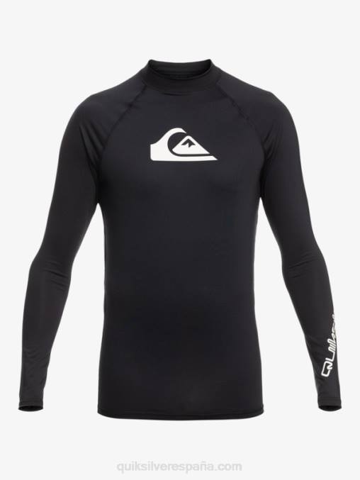 negro todos los tiempos manga larga upf 50 rashguard D6T4D817 hombres Quiksilver