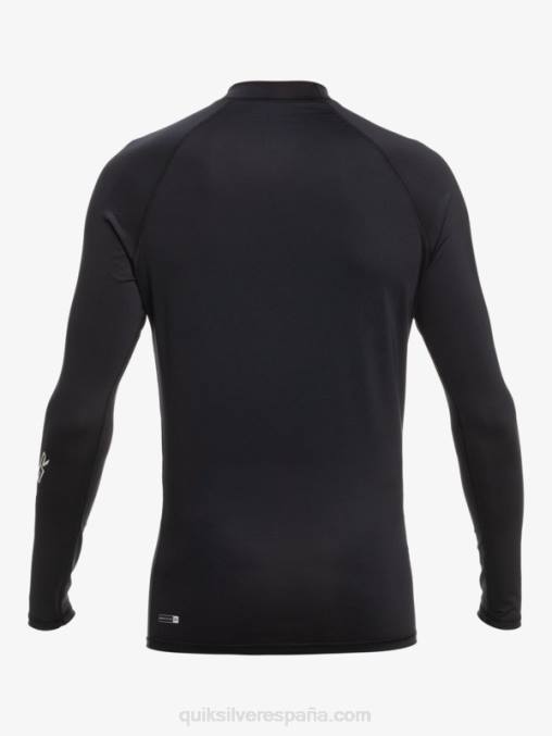negro todos los tiempos manga larga upf 50 rashguard D6T4D817 hombres Quiksilver