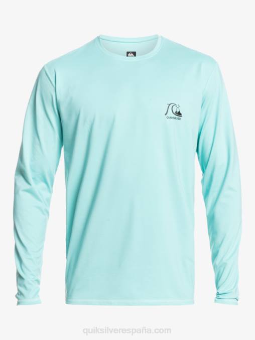 ángel azul brezo camiseta de surf heritage heather de manga larga upf 50 D6T4D1468 hombres Quiksilver